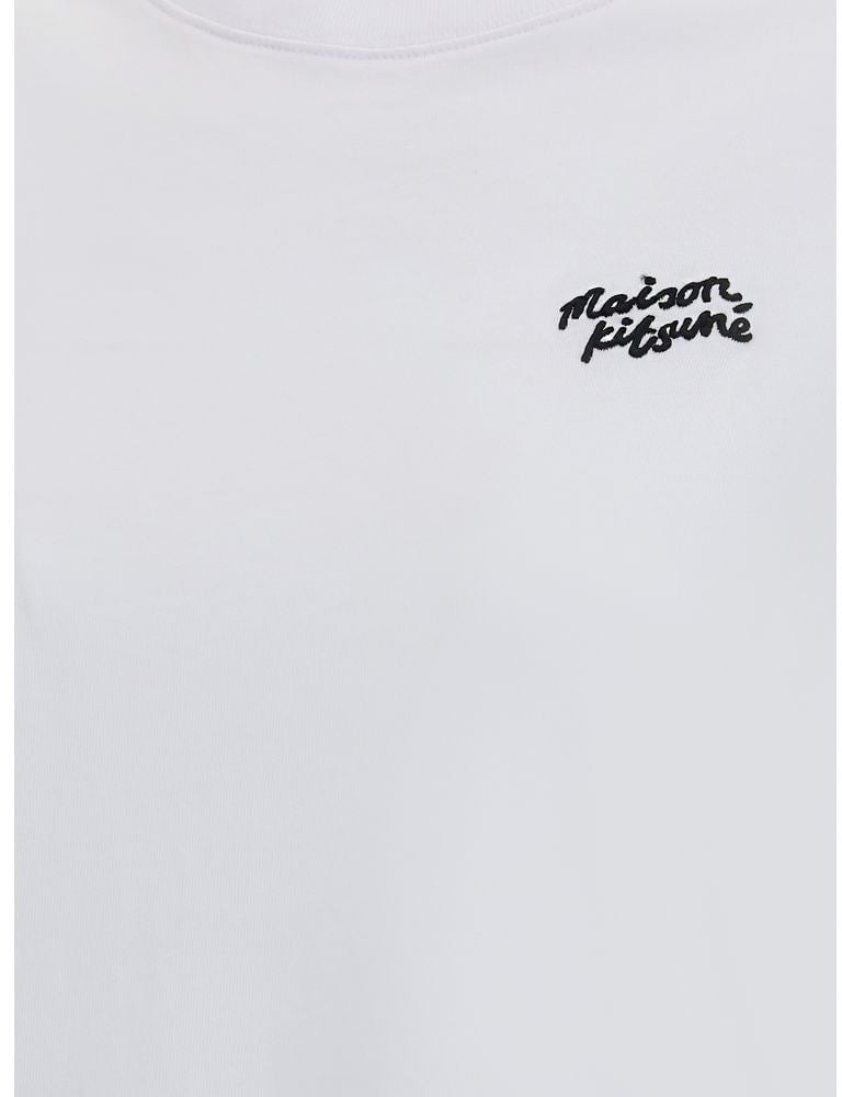 Maison Kitsuné Maison Kitsuné White Cotton T-Shirt Wit