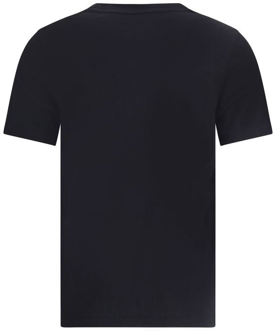 Maison Kitsuné Maison Kitsuné Black Cotton T-Shirt Zwart