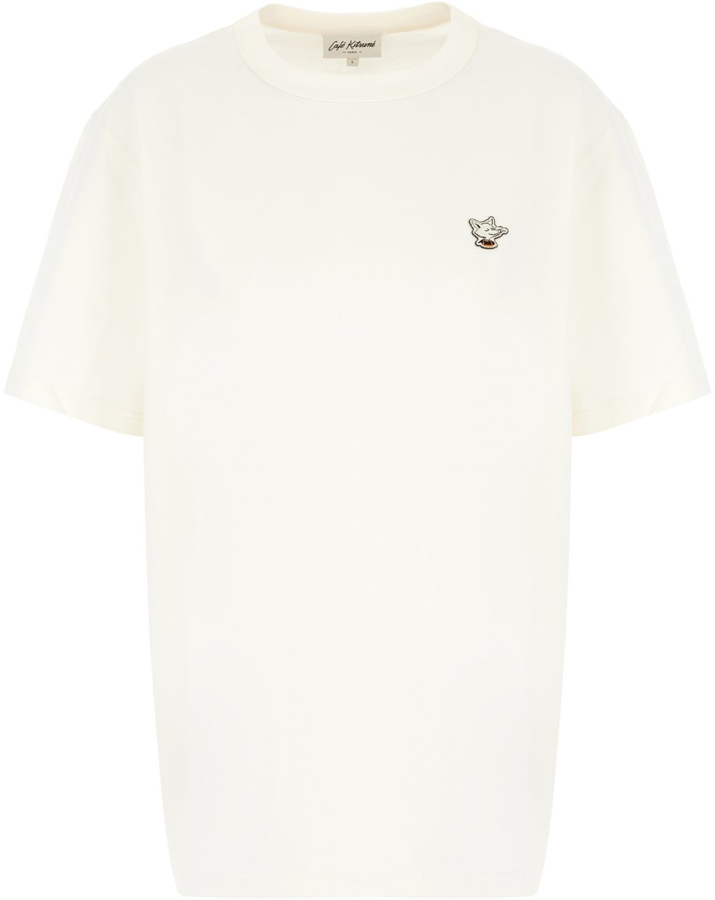 Maison Kitsuné Maison Kitsuné Ivory cotton t-shirt Neutraal