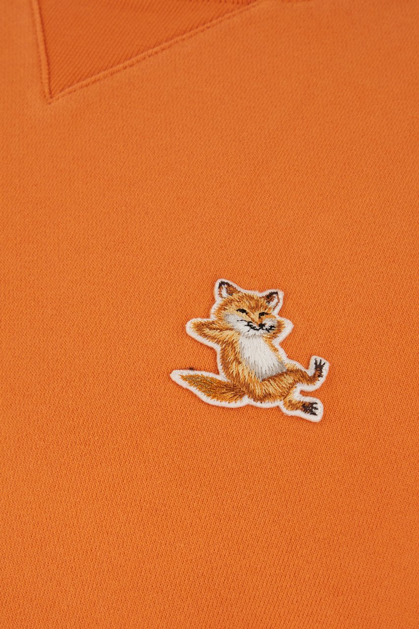Maison Kitsuné Maison Kitsuné Orange cotton sweatshirt Oranje