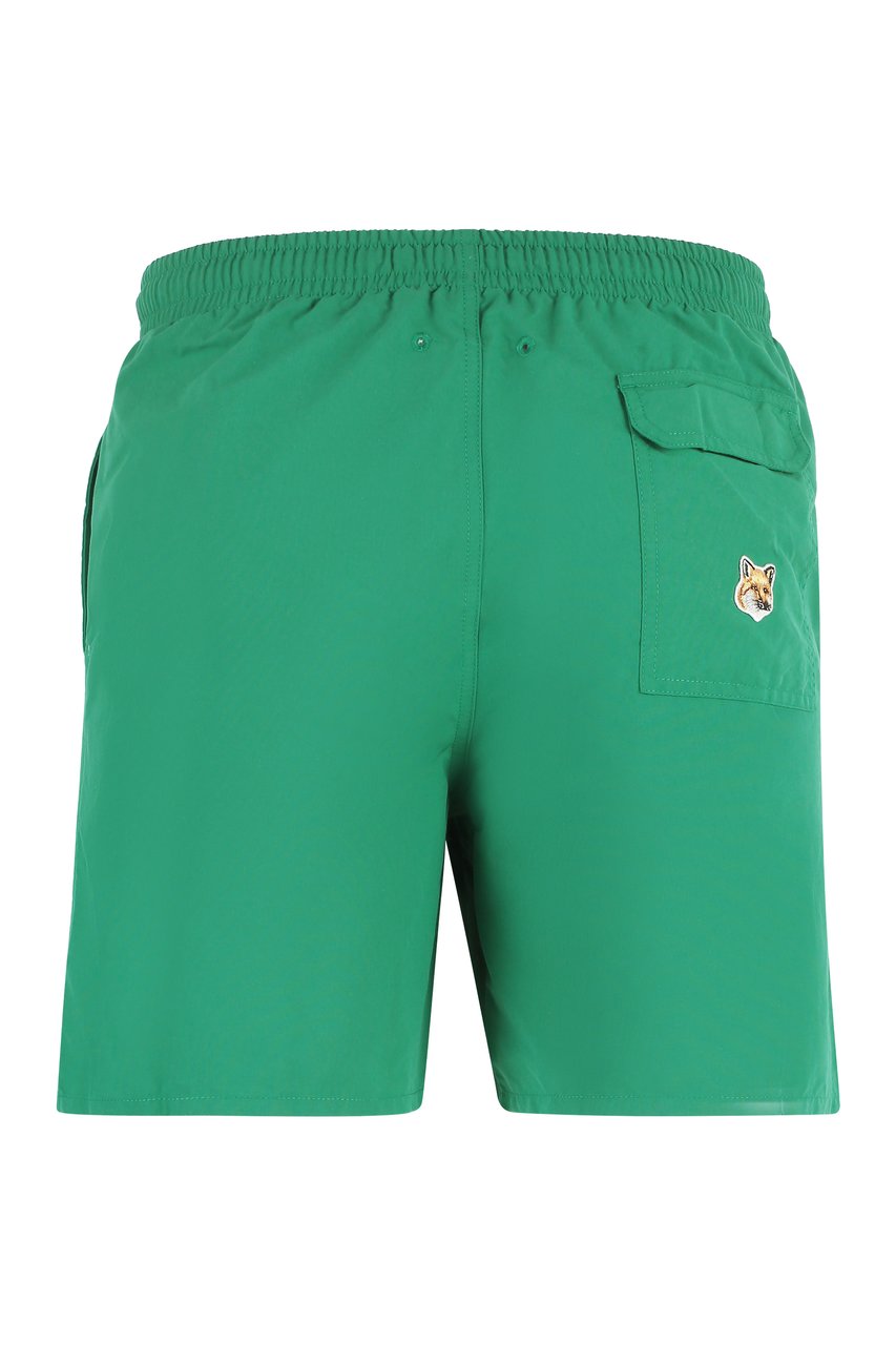 Maison Kitsuné Nylon swim shorts Groen