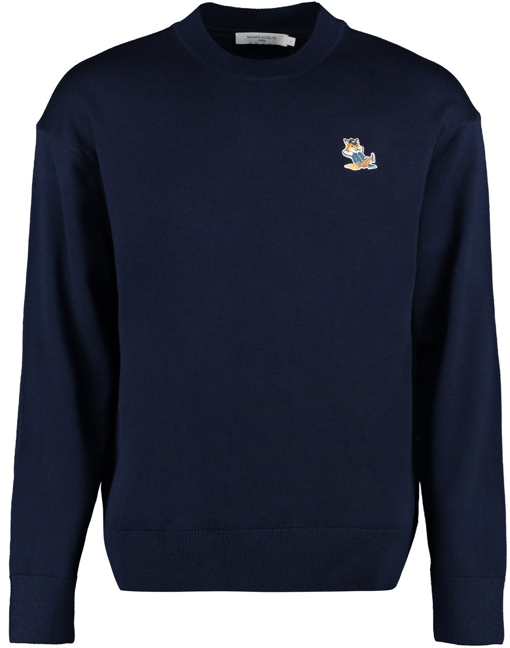 Maison Kitsuné Crew-neck wool sweater Navy