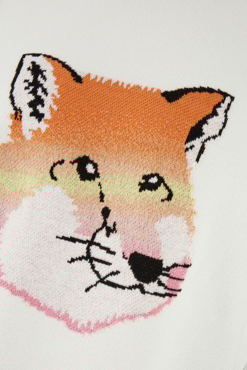 Maison Kitsuné Maison Kitsuné Chalk cotton sweater Neutraal