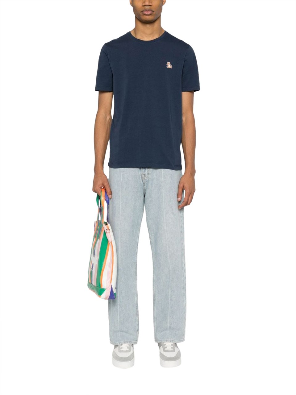 Maison Kitsuné Maison Kitsune' T-Shirts And Polos Blue Blauw