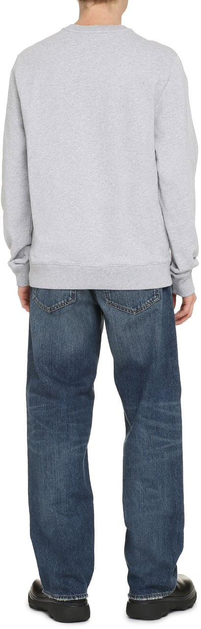 Maison Kitsuné Campus Fox printed cotton sweatshirt Grijs