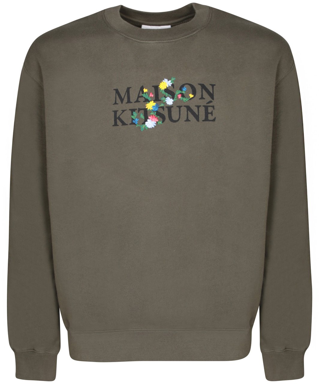 Maison Kitsuné MAISON KITSUNE' Green Sweatshirts Groen