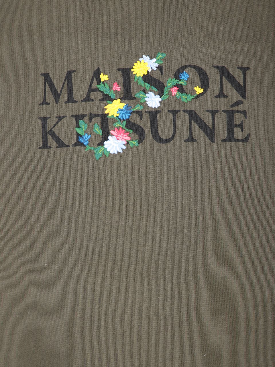 Maison Kitsuné MAISON KITSUNE' Green Sweatshirts Groen