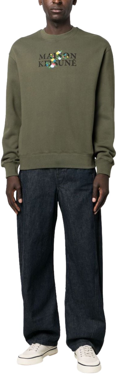 Maison Kitsuné Maison Kitsune' Sweaters Militarygreen Groen