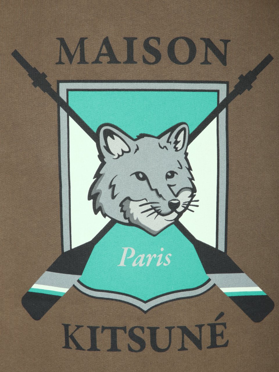 Maison Kitsuné MAISON KITSUNE' Green Sweatshirts Groen