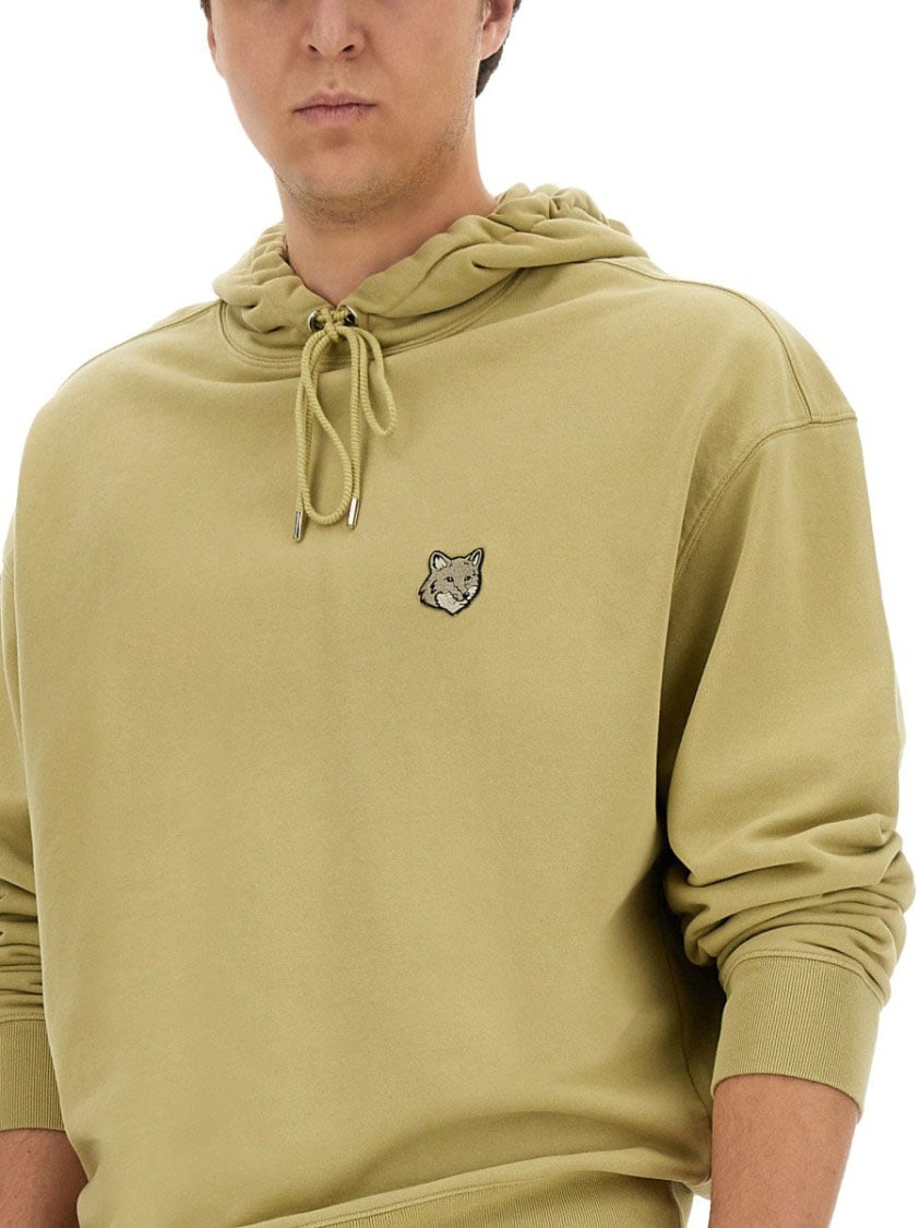 Maison Kitsuné Relaxed Fit Hoodie With Embroidered Logo Neutraal