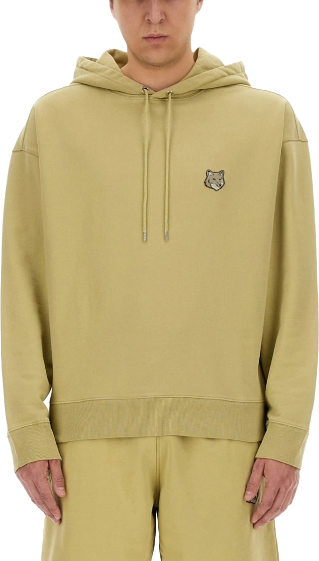 Maison Kitsuné Relaxed Fit Hoodie With Embroidered Logo Neutraal