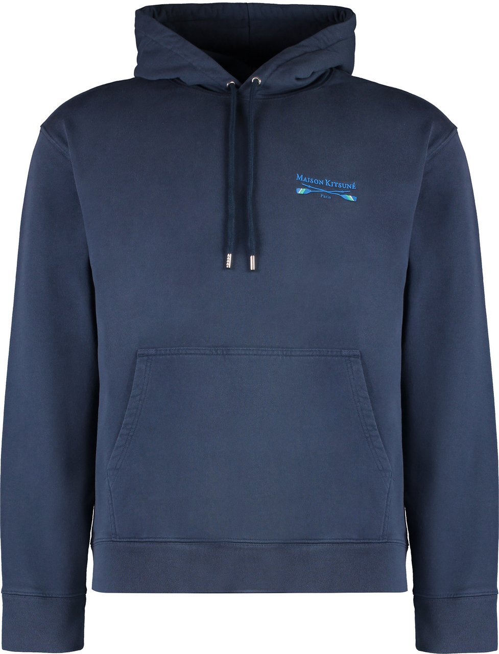 Maison Kitsuné Cotton hoodie Blauw
