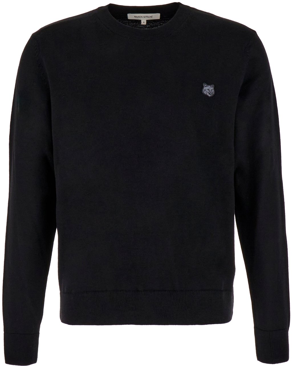 Maison Kitsuné Maison Kitsuné Black wool sweater Zwart