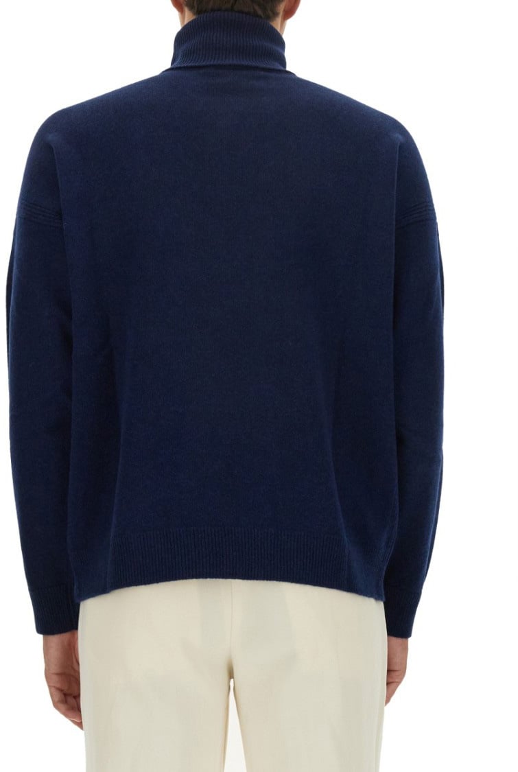 Maison Kitsuné Fox Head Jersey Blauw