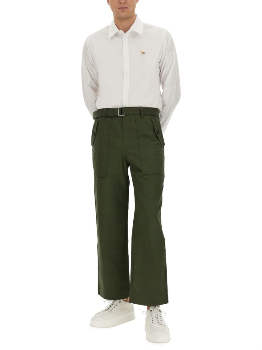 Maison Kitsuné Twill Pants Groen