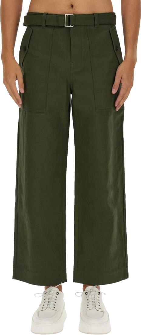 Maison Kitsuné Twill Pants Groen