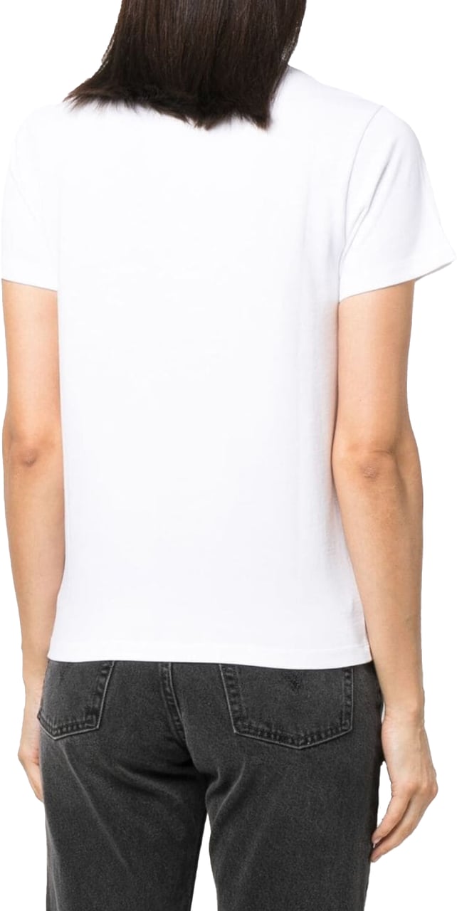 Maison Kitsuné Campus Fox Logo T-shirt Wit