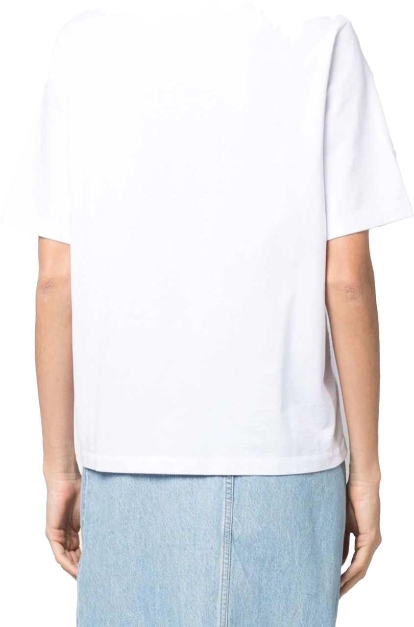 Maison Kitsuné Flowers Print Classic Logo T-shirt Wit