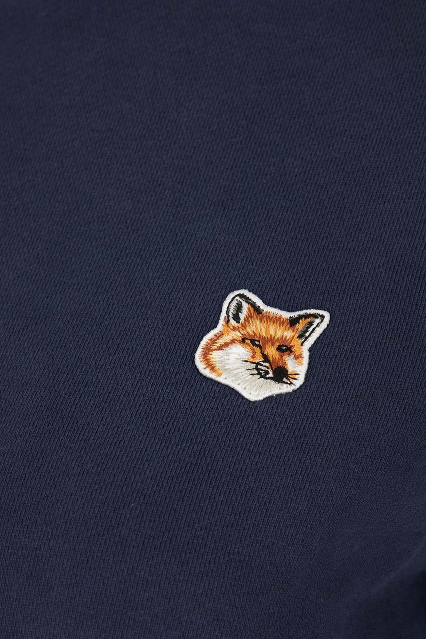 Maison Kitsuné Maison Kitsuné Blue cotton sweatshirt Blauw
