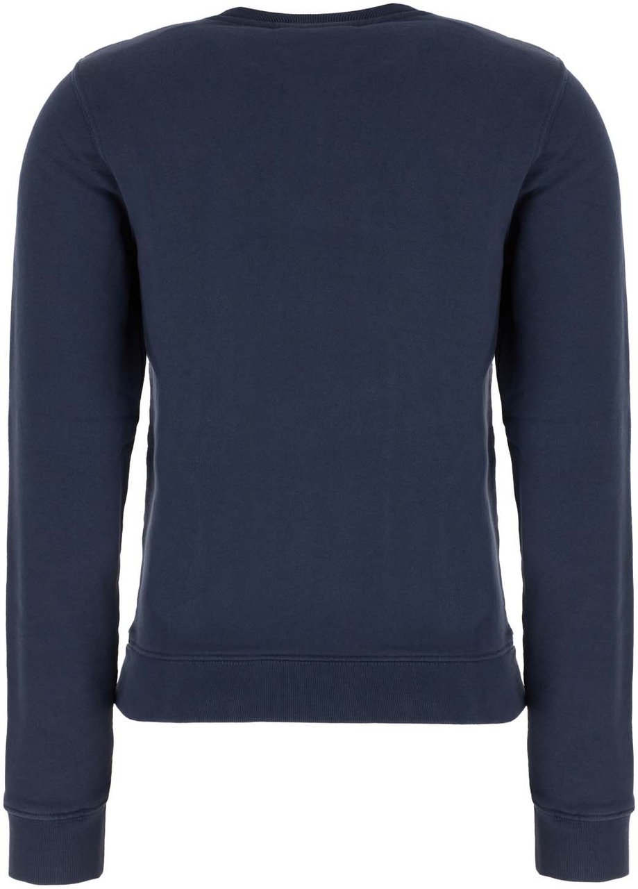 Maison Kitsuné Maison Kitsuné Blue cotton sweatshirt Blauw
