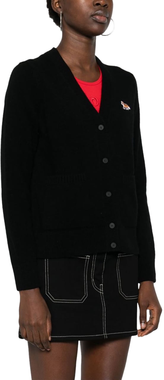 Maison Kitsuné baby fox patch boxy cardigan divers Divers