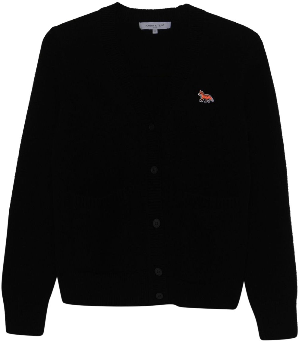 Maison Kitsuné baby fox patch boxy cardigan divers Divers