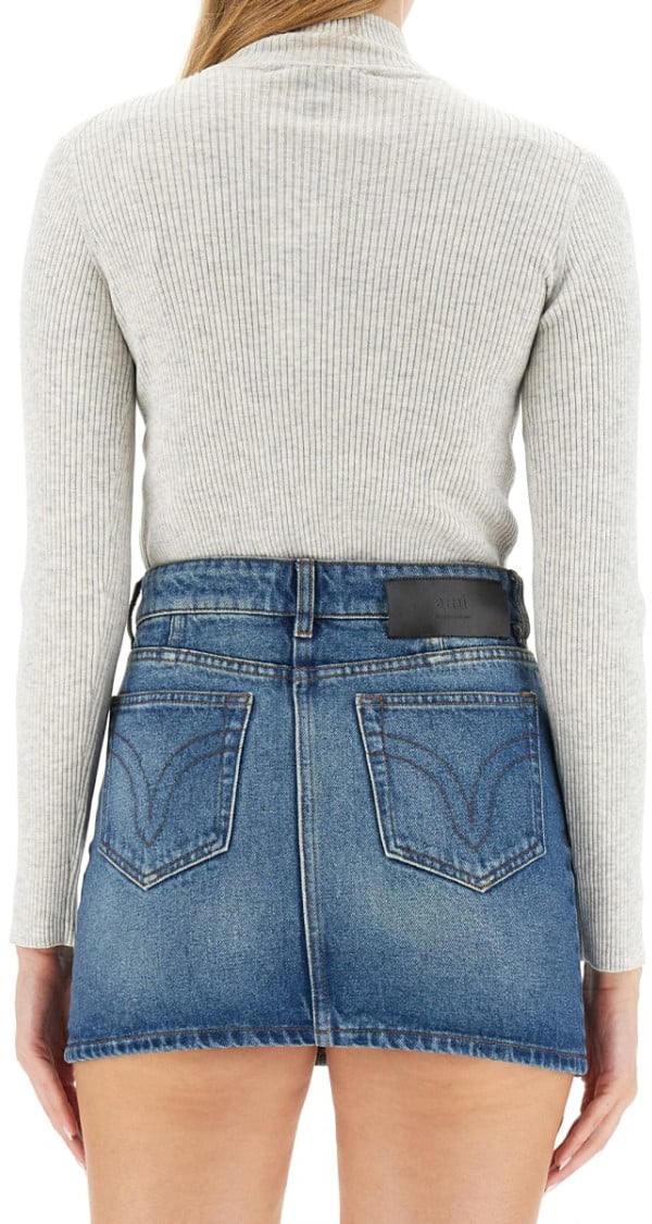 Maison Kitsuné Slim-Fit High Neck Jersey Wit