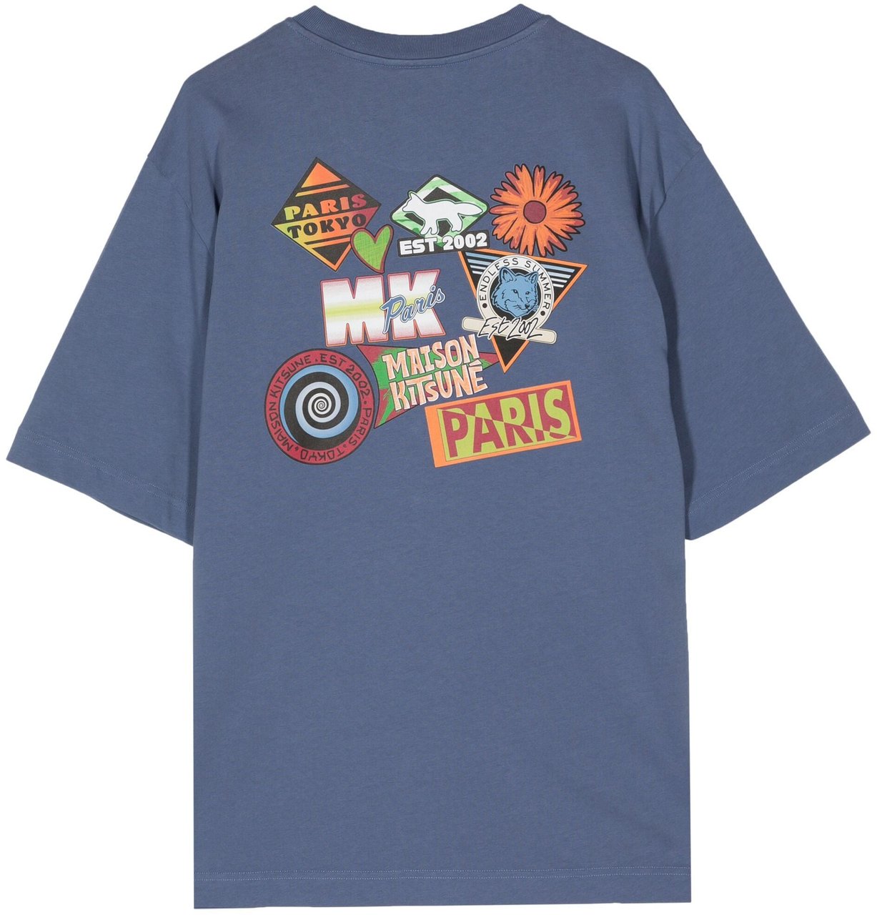 Maison Kitsuné Maison Kitsune' T-Shirts And Polos Storm Blue Blauw