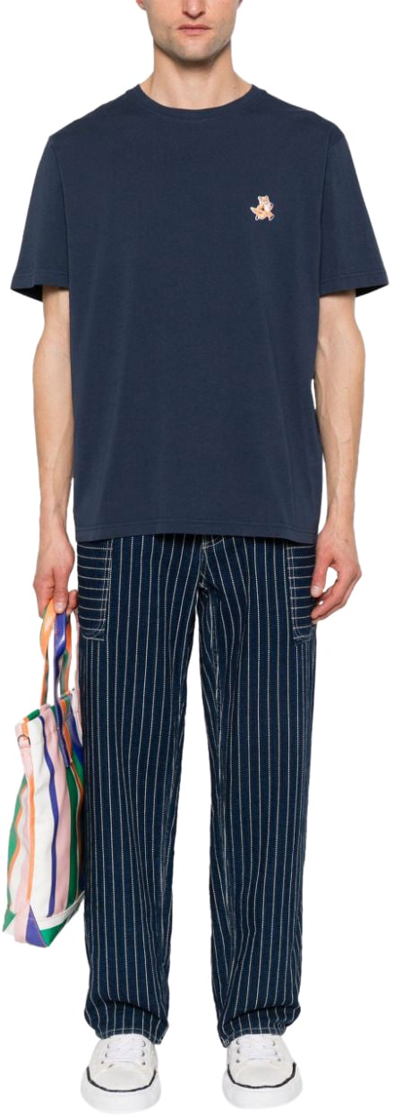 Maison Kitsuné Maison Kitsune' T-Shirts And Polos Blue Blauw