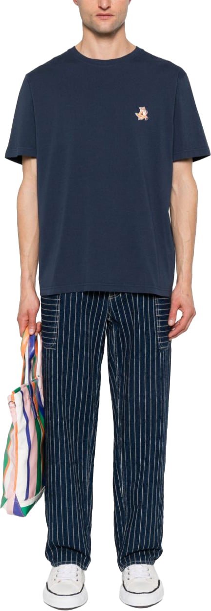 Maison Kitsuné Maison Kitsune' T-Shirts And Polos Blue Blauw