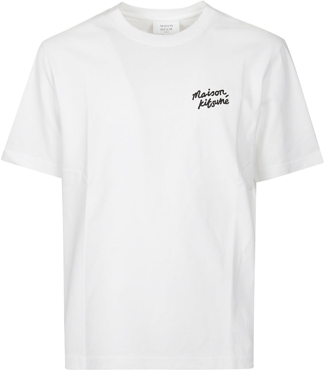 Maison Kitsuné Logo Hanwriting Comfort T-shirt White Wit