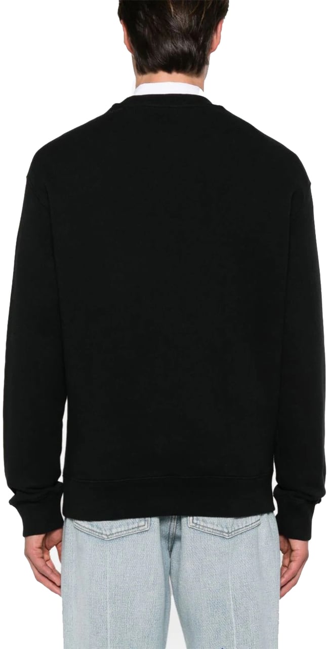 Maison Kitsuné speedy fox patch comfort sweatshirt black Zwart