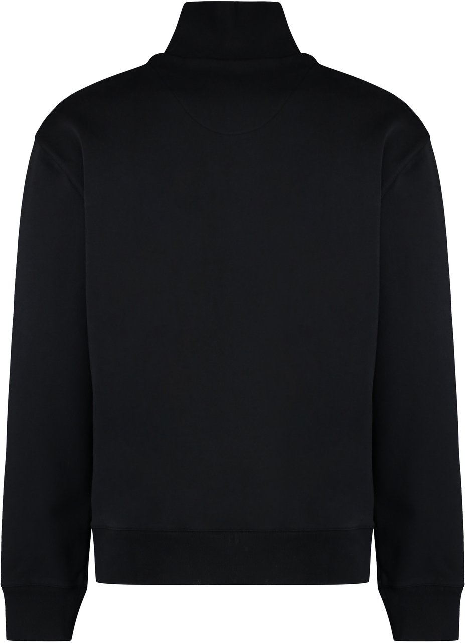 Maison Kitsuné Cotton crew-neck sweatshirt Zwart