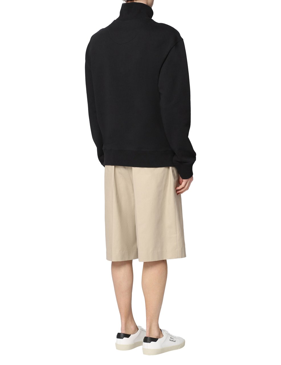 Maison Kitsuné Cotton crew-neck sweatshirt Zwart