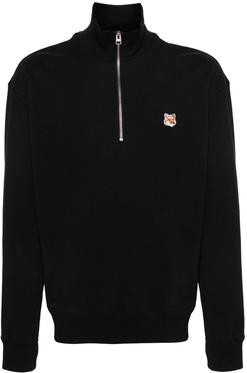 Maison Kitsuné fox head patch comfort half zip sweatshirt divers Divers