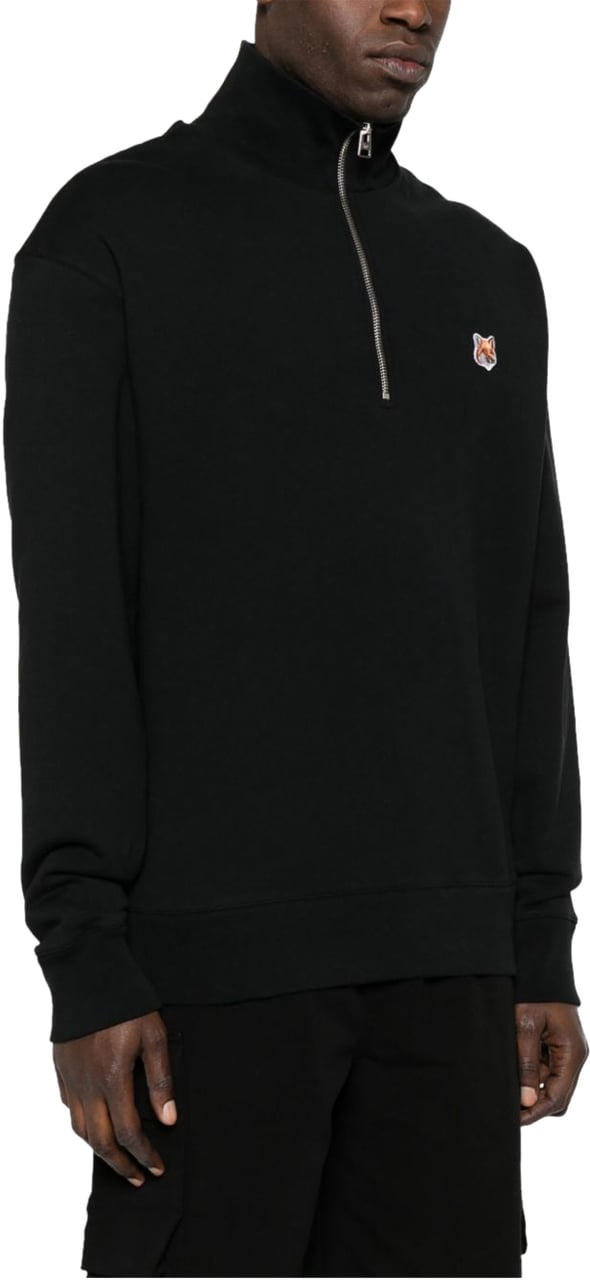 Maison Kitsuné fox head patch comfort half zip sweatshirt divers Divers
