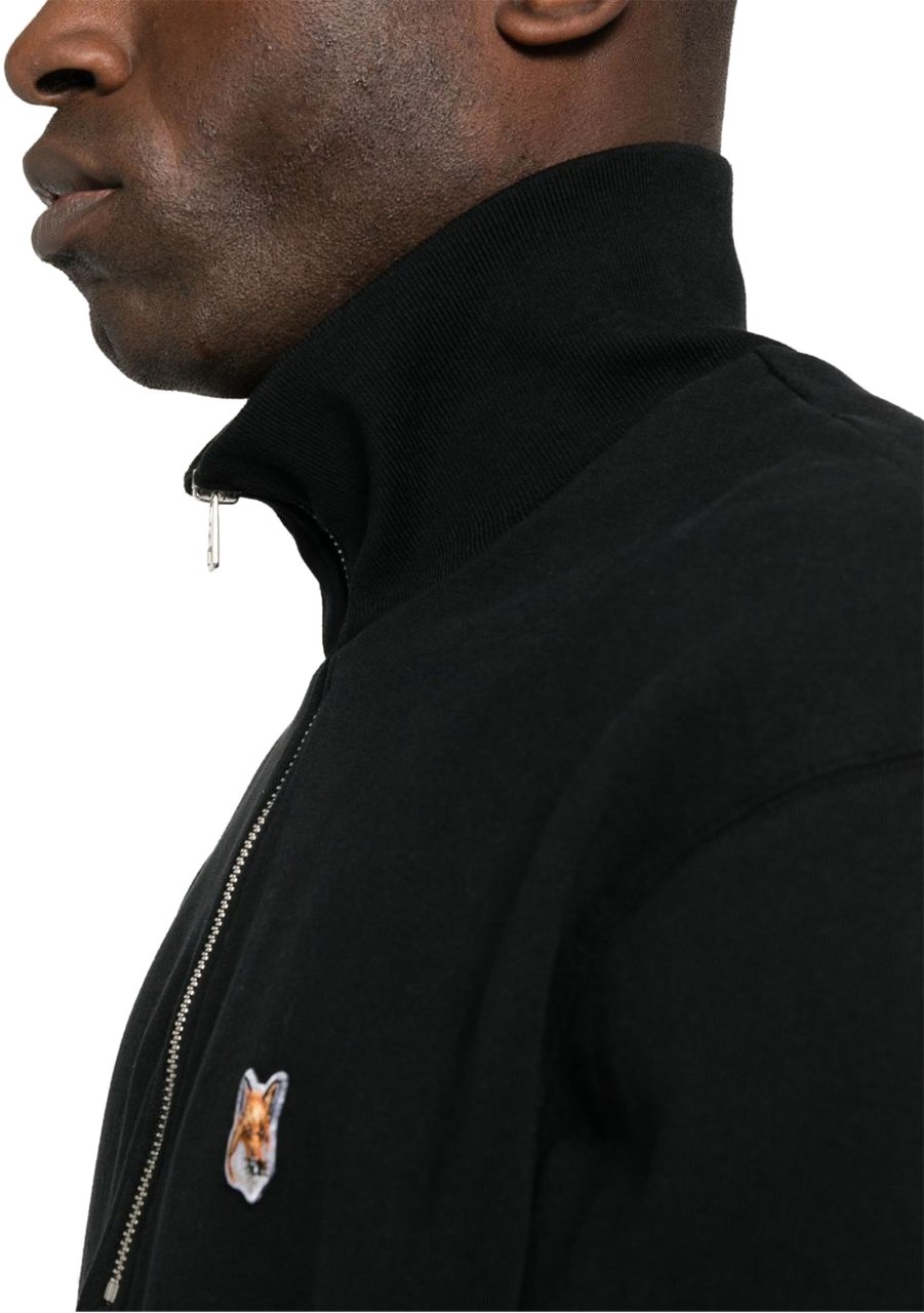 Maison Kitsuné fox head patch comfort half zip sweatshirt divers Divers