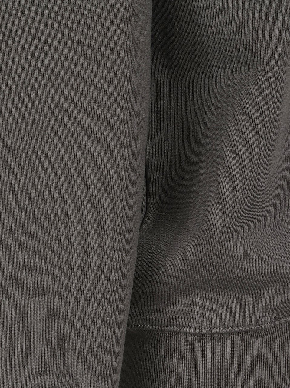 Maison Kitsuné Minimalist Dark Grey Knit Sweater With Subtle Logo Grijs