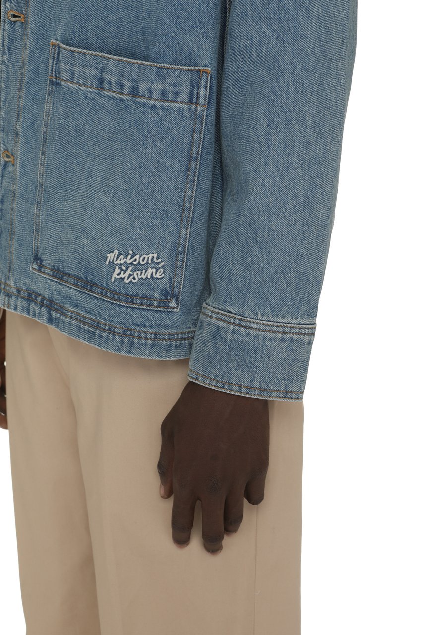 Maison Kitsuné Denim jacket Blauw