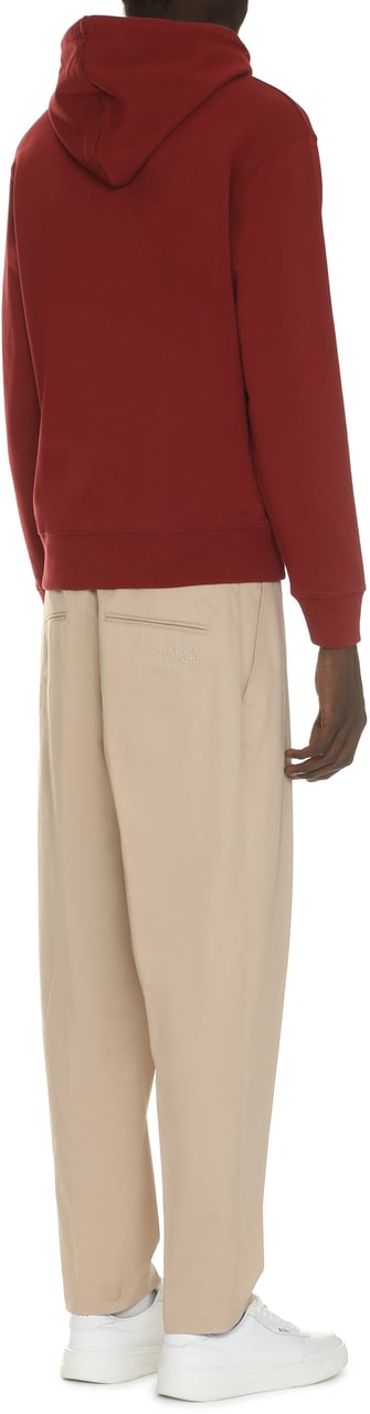 Maison Kitsuné Cotton hoodie Rood