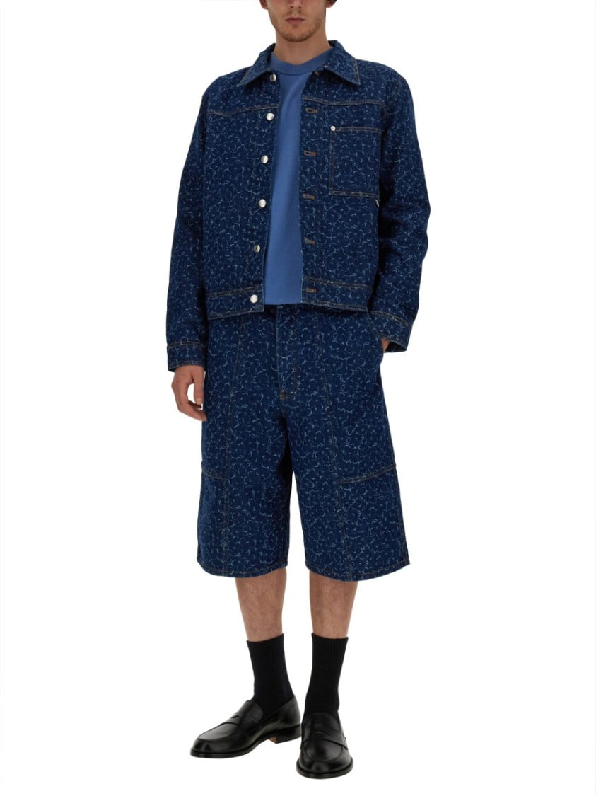 Maison Kitsuné "Fox Head" Jersey Blauw