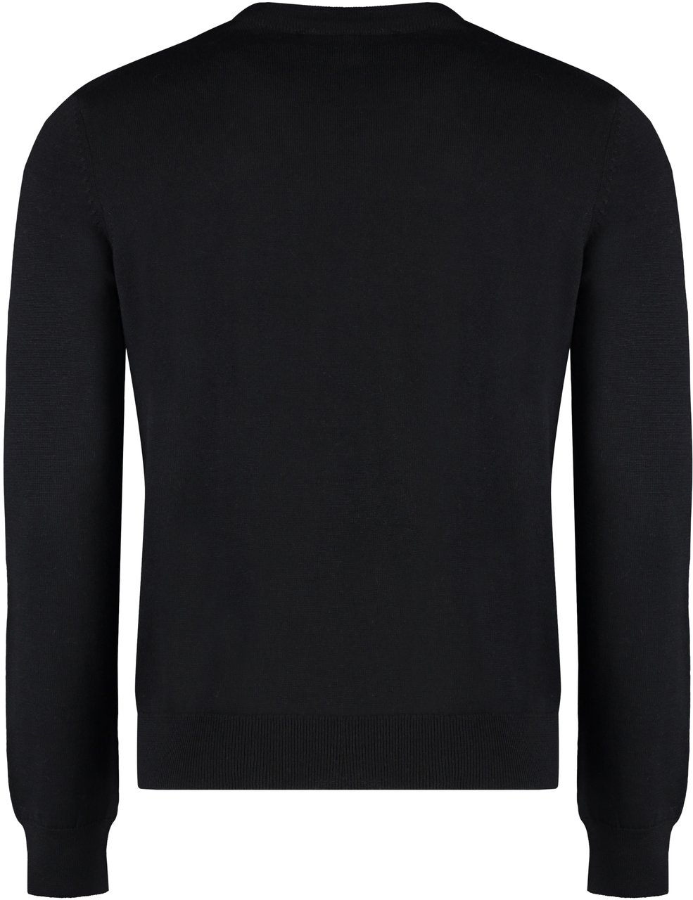 Maison Kitsuné Crew-neck wool sweater Zwart