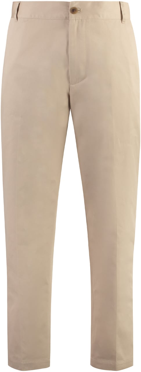 Maison Kitsuné Cotton trousers Beige