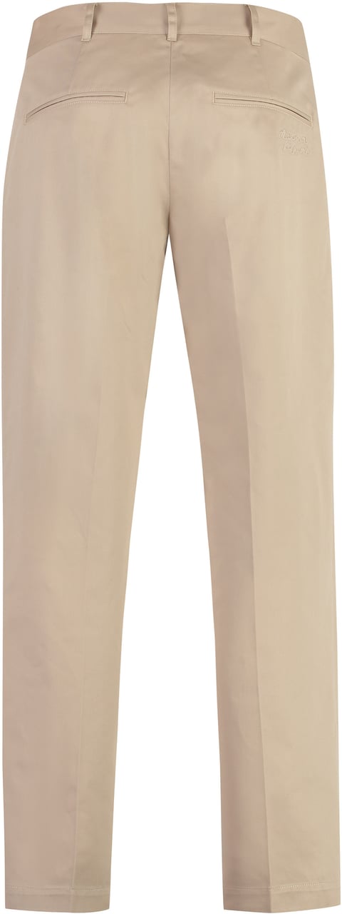 Maison Kitsuné Cotton trousers Beige