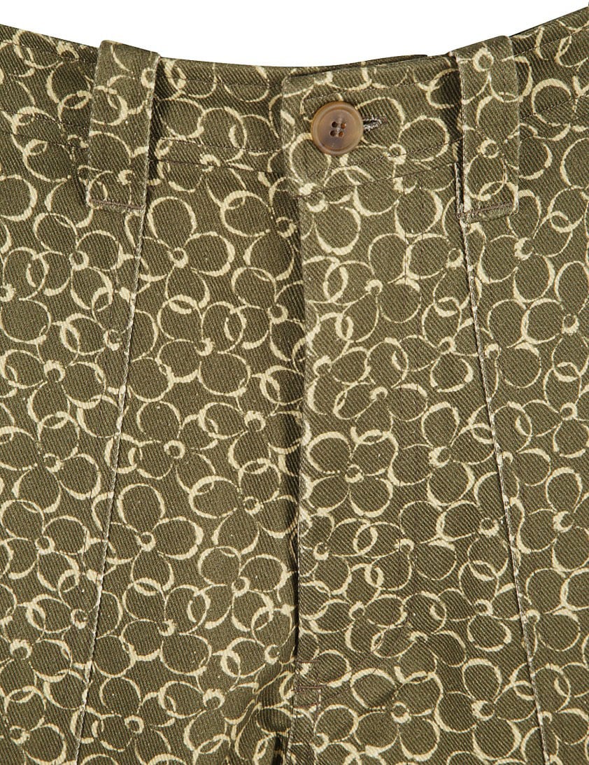 Maison Kitsuné Classic Cut Shorts With All-Over Circular Pattern Bruin
