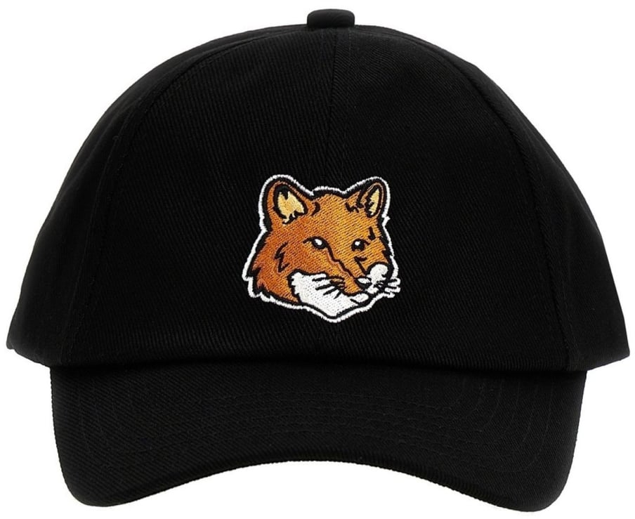 Maison Kitsuné Fox Logo Baseball Cap Zwart