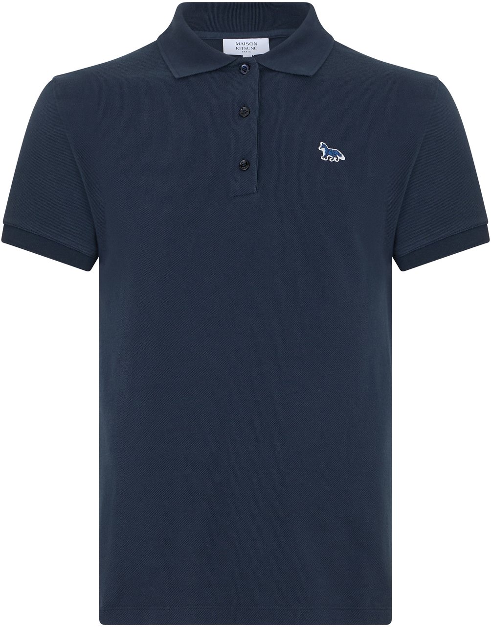 Maison Kitsuné Piqué cotton polo Blauw