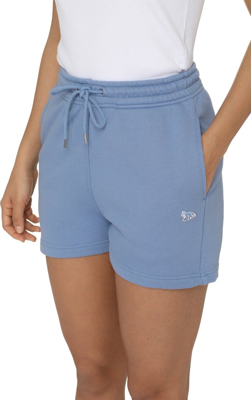Maison Kitsuné Cotton shorts Lichtblauw
