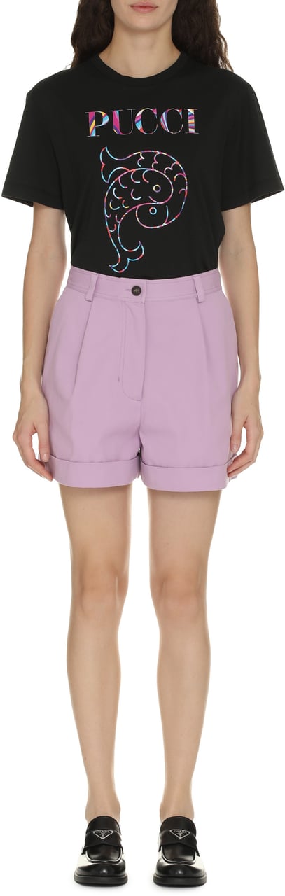 Maison Kitsuné Cotton shorts Paars