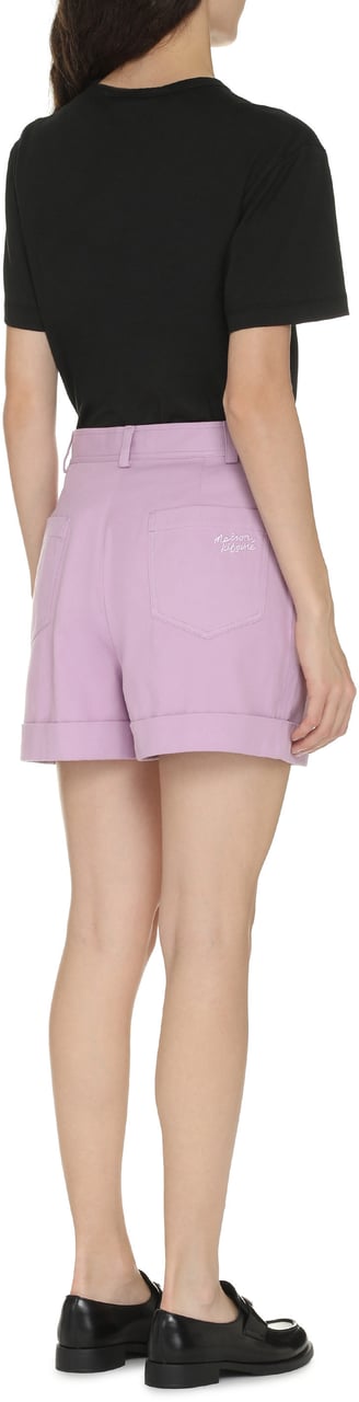 Maison Kitsuné Cotton shorts Paars